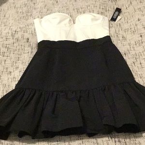 Jill Stuart corset dress black and ivory